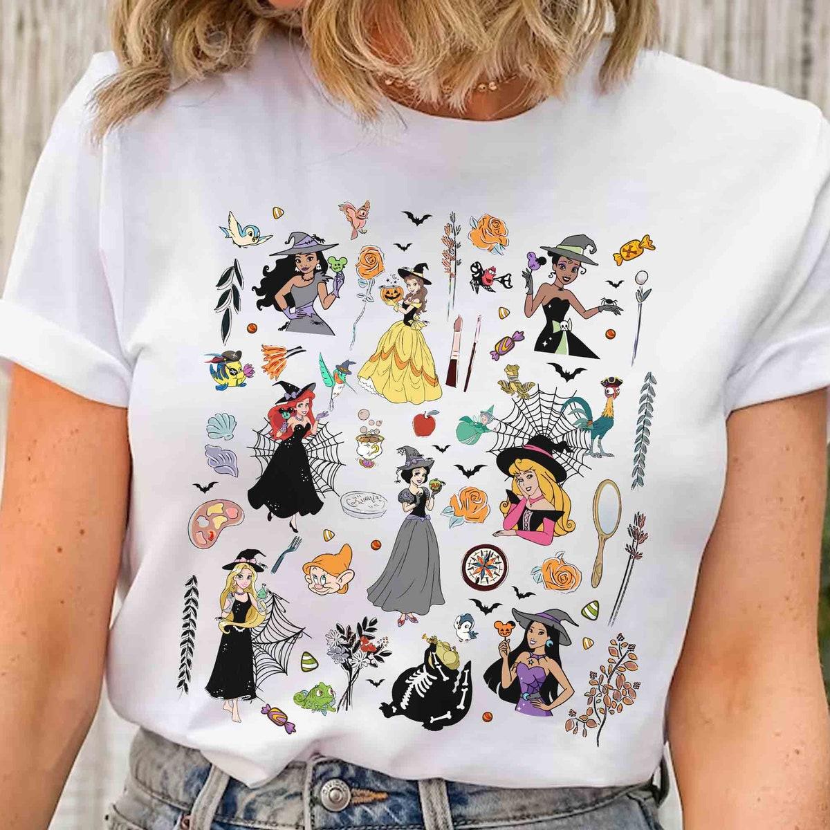 Belle Ariel Jasmine Cinderella Witch Shirt 2