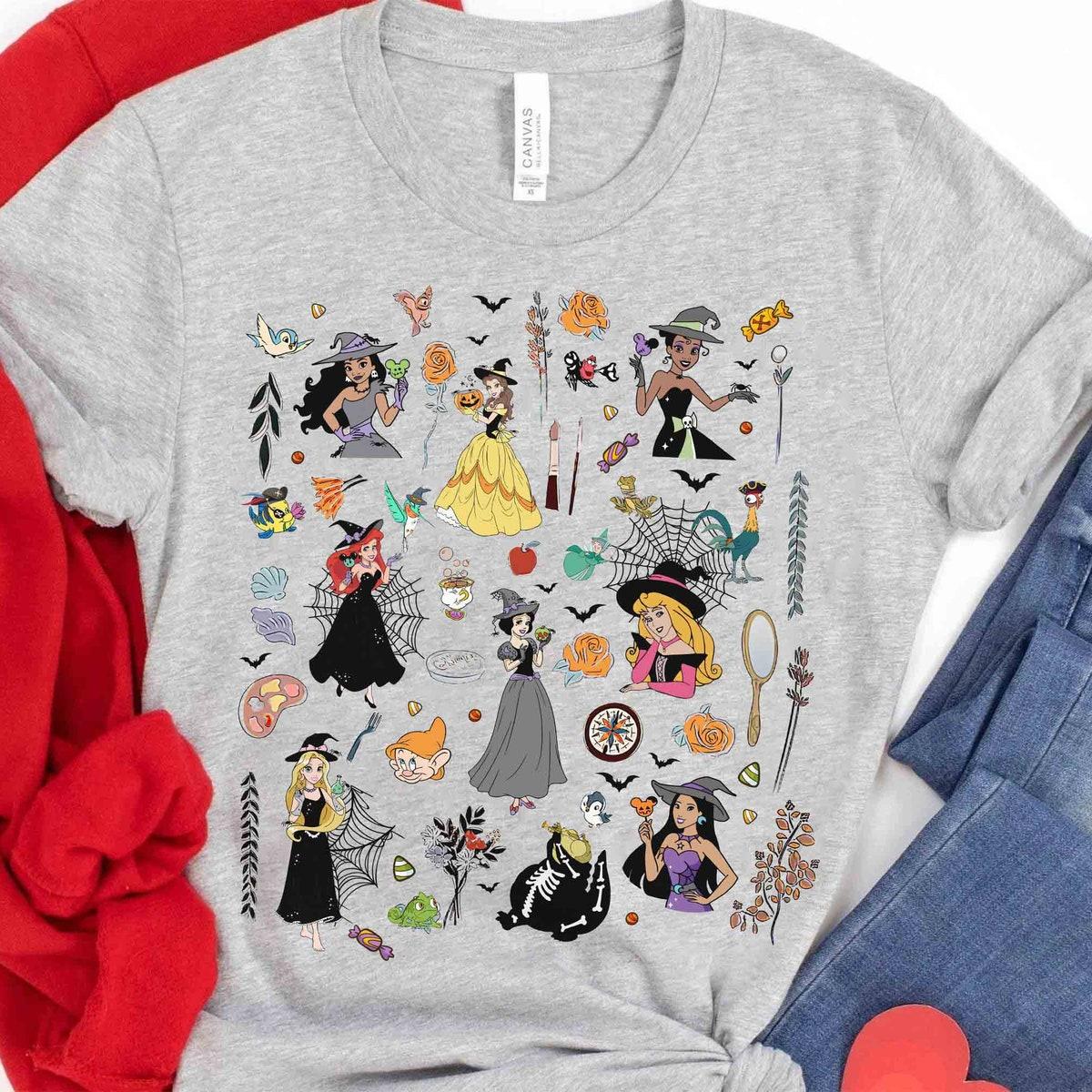 Belle Ariel Jasmine Cinderella Witch Shirt 3