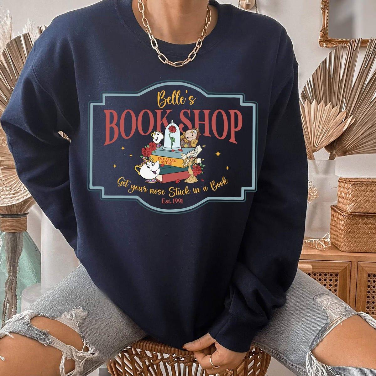 Belle's Book Shop Get Your Nose Stuck In A Book Shirt 3