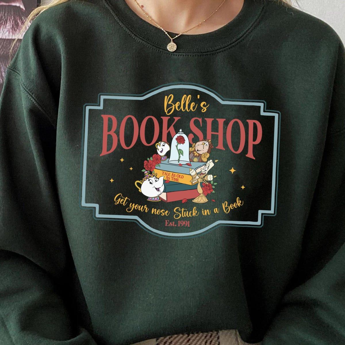 Belle's Book Shop Get Your Nose Stuck In A Book Shirt 4