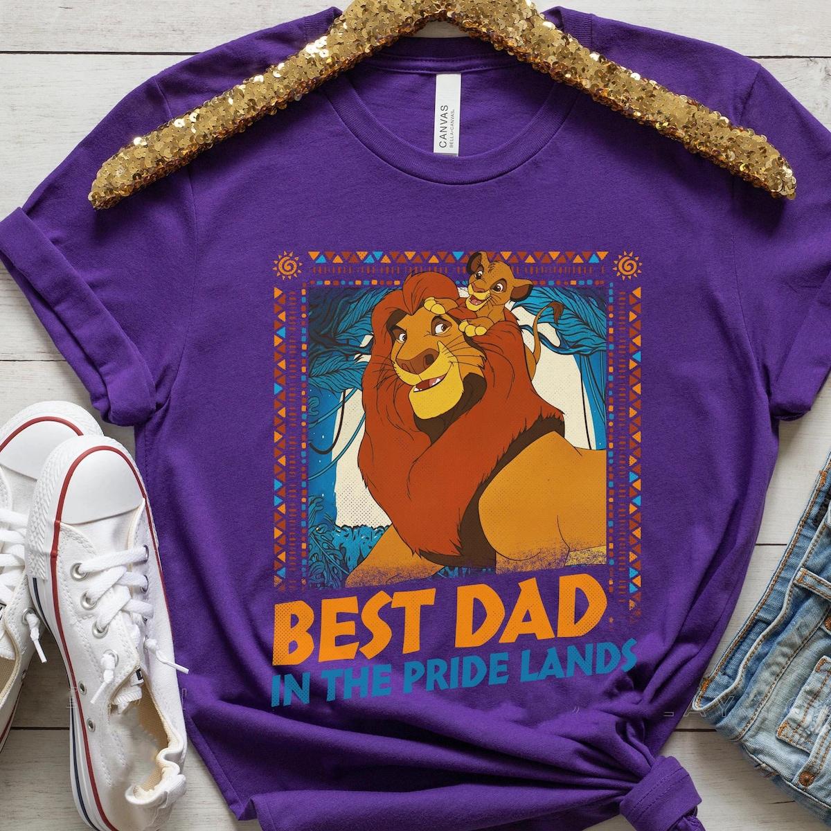 Best Dad In Pride Lands Lion King Dad Shirt 5