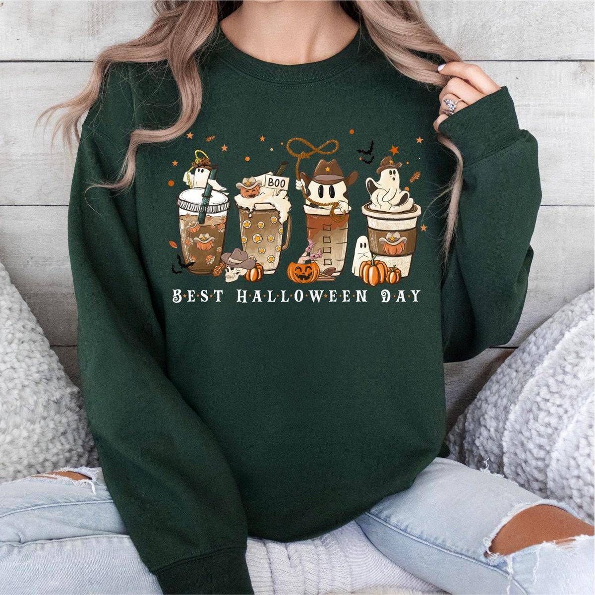 Best Halloween Ever Halloween Cute Ghosts In Coffee Shirt 1