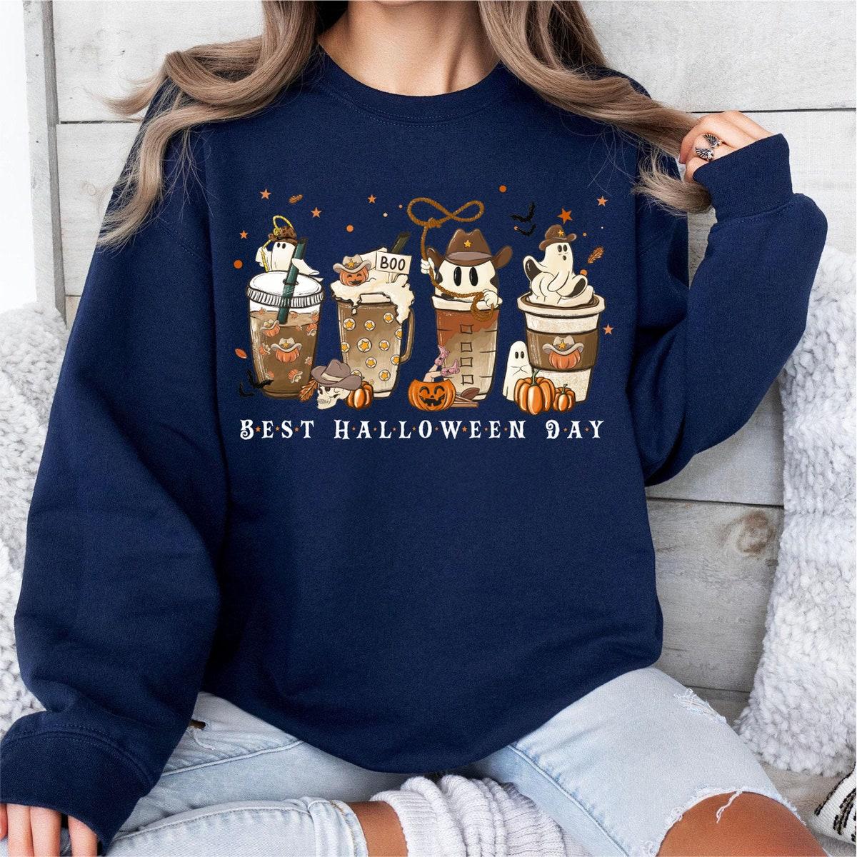 Best Halloween Ever Halloween Cute Ghosts In Coffee Shirt 2