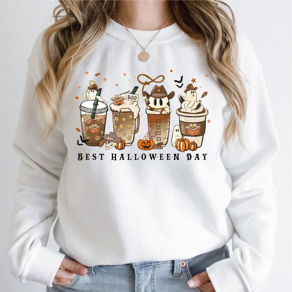 Best Halloween Ever Halloween Cute Ghosts In Coffee Shirt 3