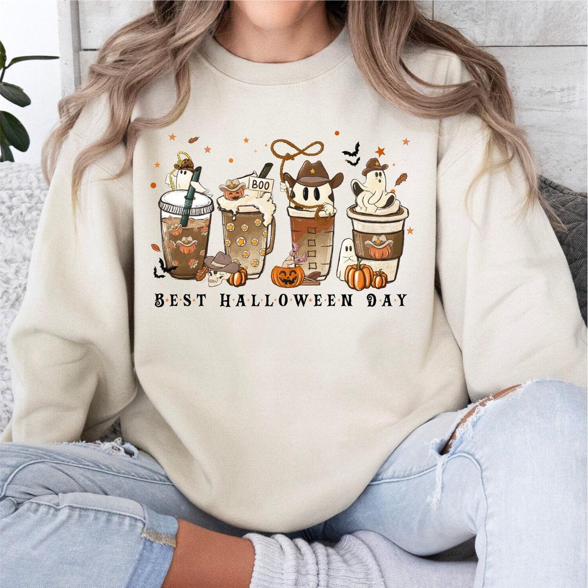 Best Halloween Ever Halloween Cute Ghosts In Coffee Shirt 4