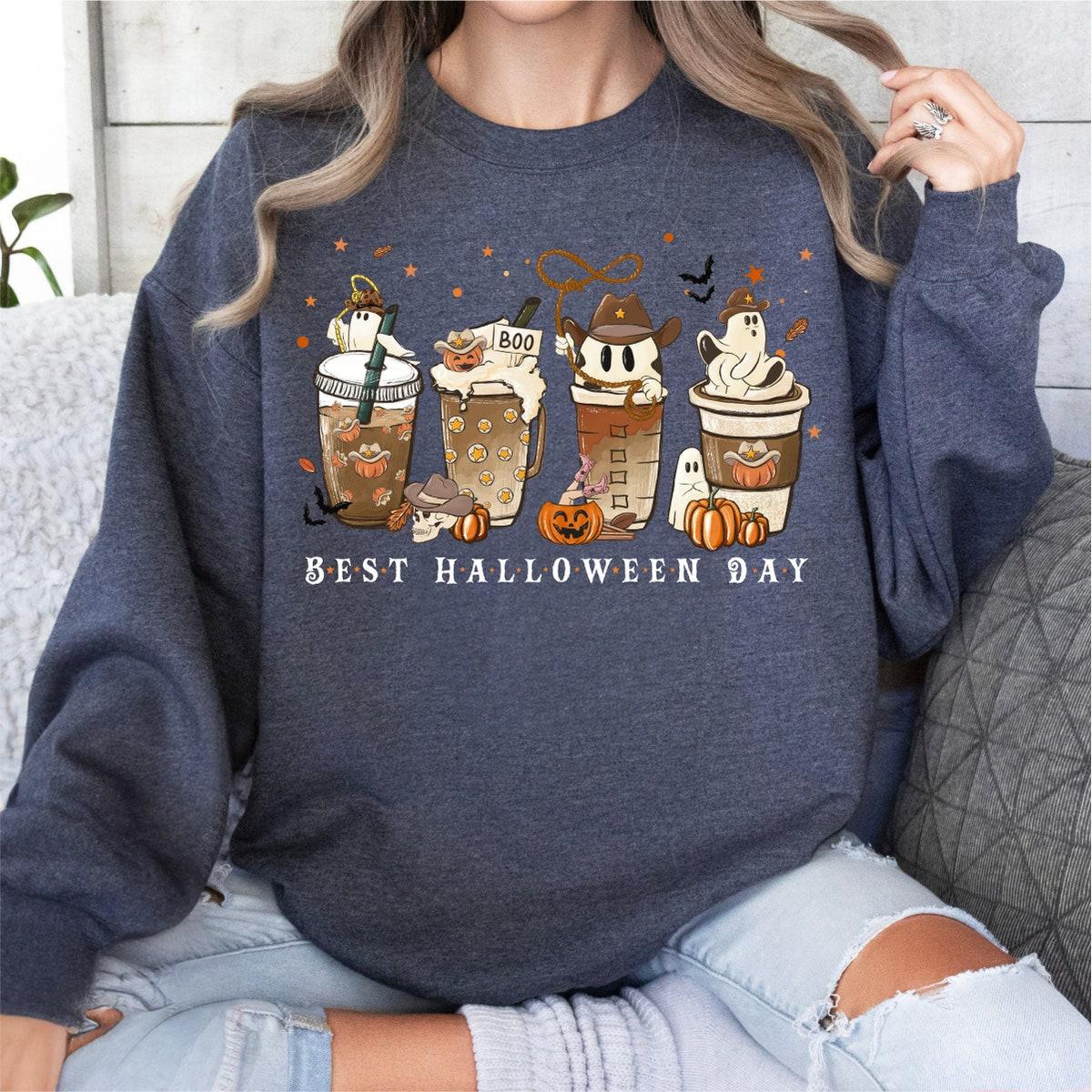 Best Halloween Ever Halloween Cute Ghosts In Coffee Shirt 6