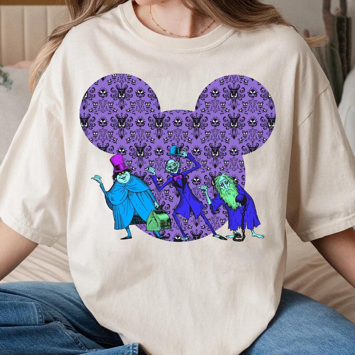 Beware Of Hitchhiking Ghost Mickey Ears Haunted Mansion Shirt 3