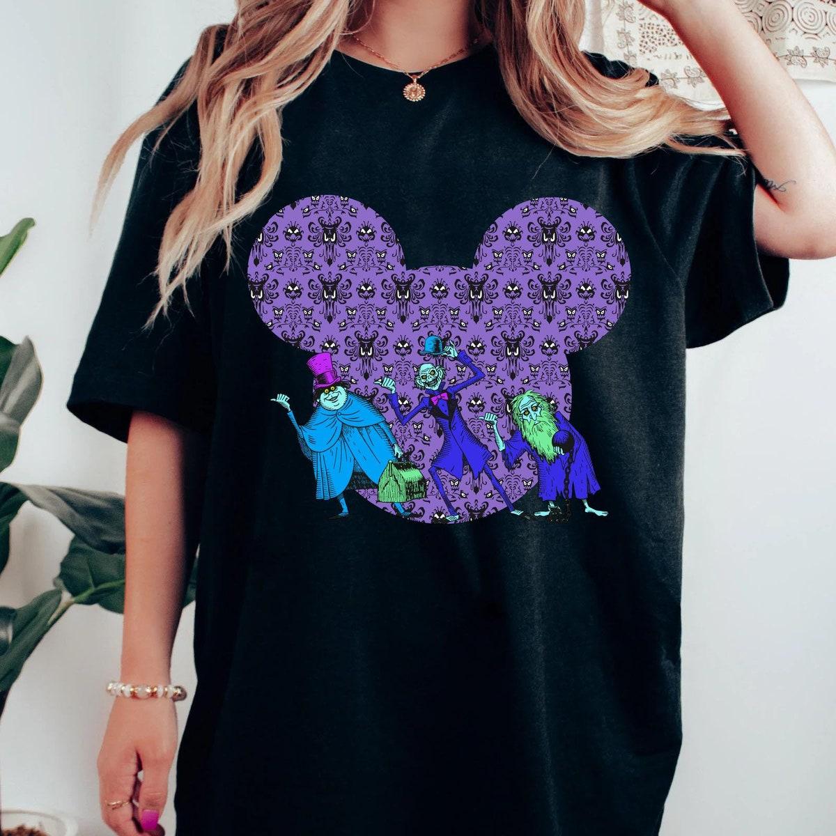 Beware Of Hitchhiking Ghost Mickey Ears Haunted Mansion Shirt 6