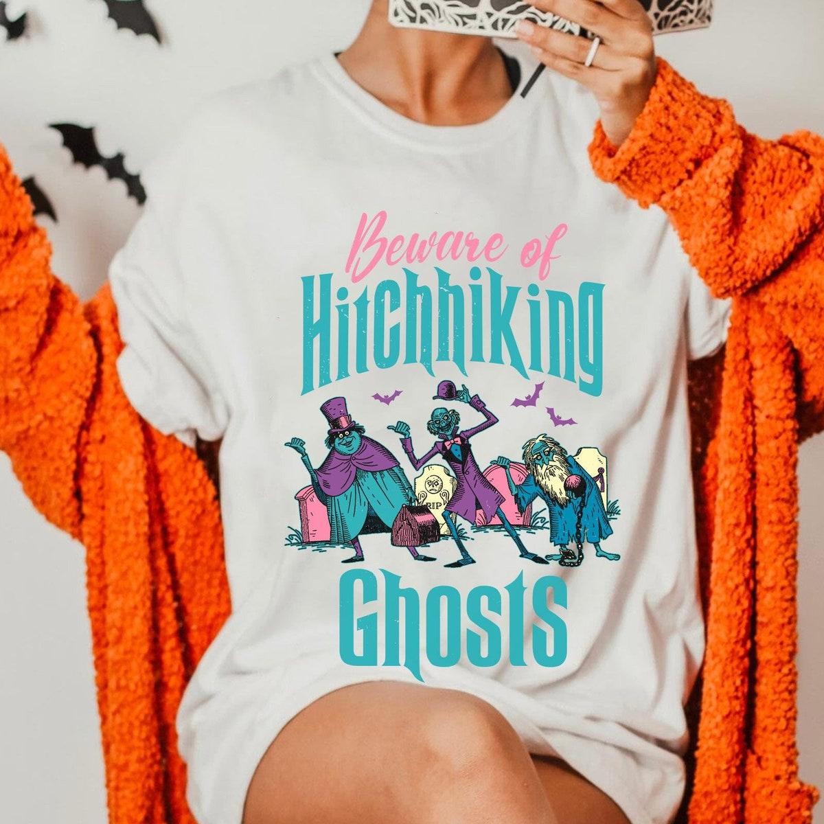 Beware Of Hitchhiking Ghosts Halloween Haunted Mansion Shirt 1