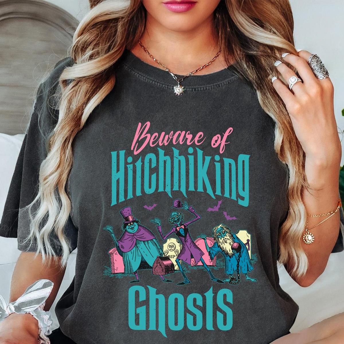 Beware Of Hitchhiking Ghosts Halloween Haunted Mansion Shirt 2