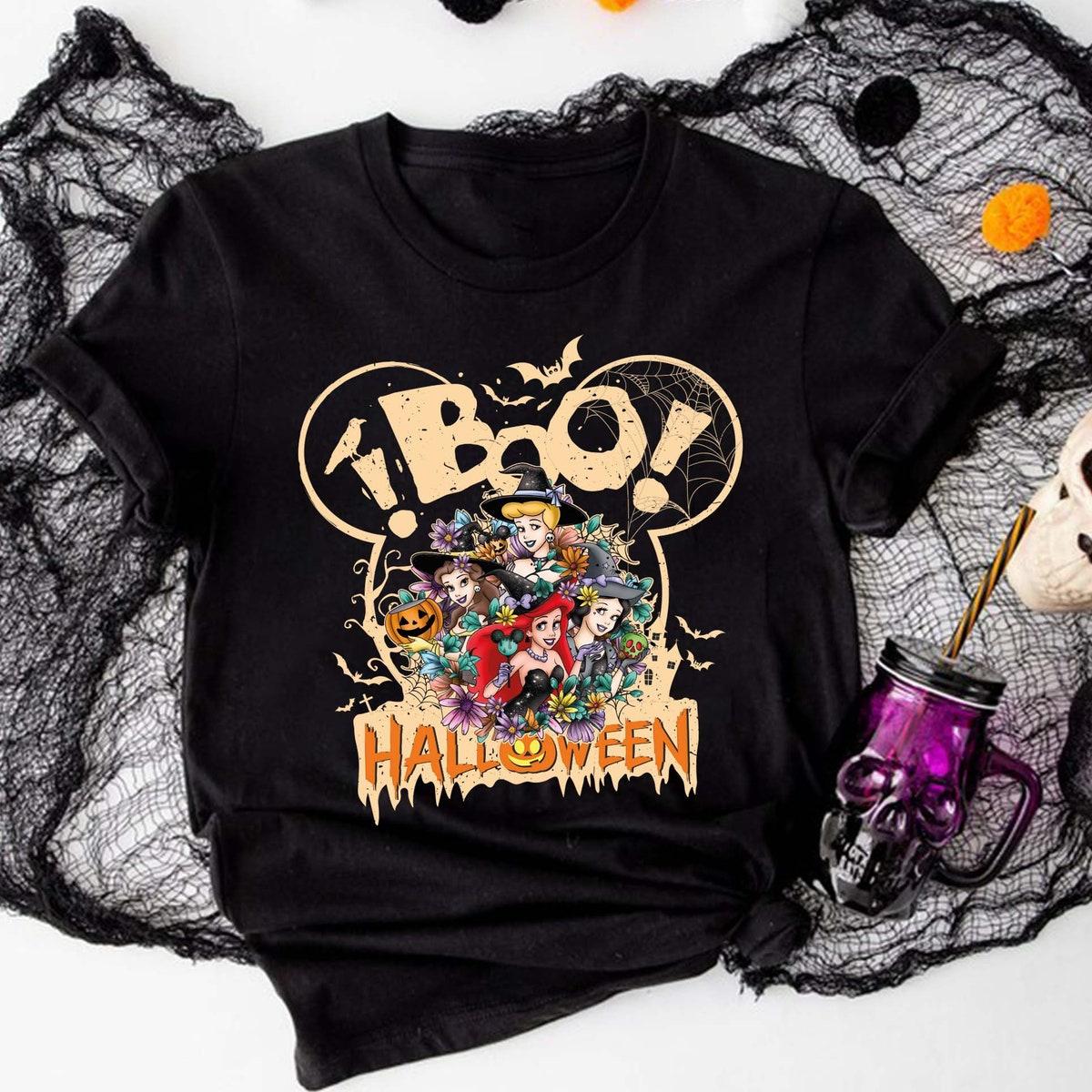 Boo Disney Princesses Halloween Disneyland Princess Shirt 2