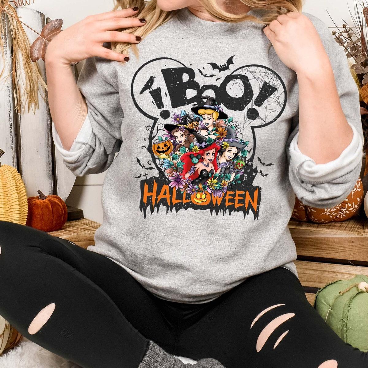 Boo Disney Princesses Halloween Disneyland Princess Shirt 3