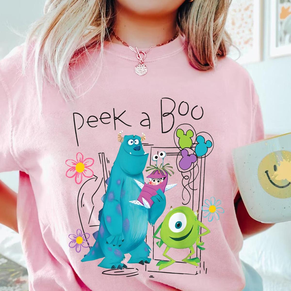 Boo's Door Mickey Balloon Boo Mike Sulley Peek A Boo Shirt 1