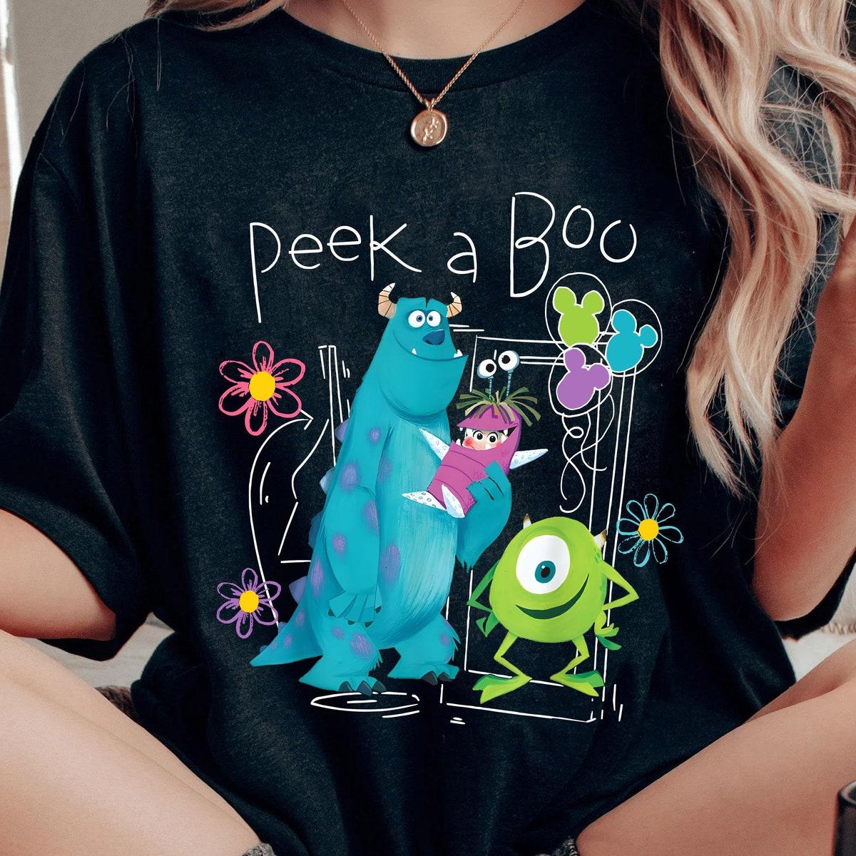 Boo's Door Mickey Balloon Boo Mike Sulley Peek A Boo Shirt 2