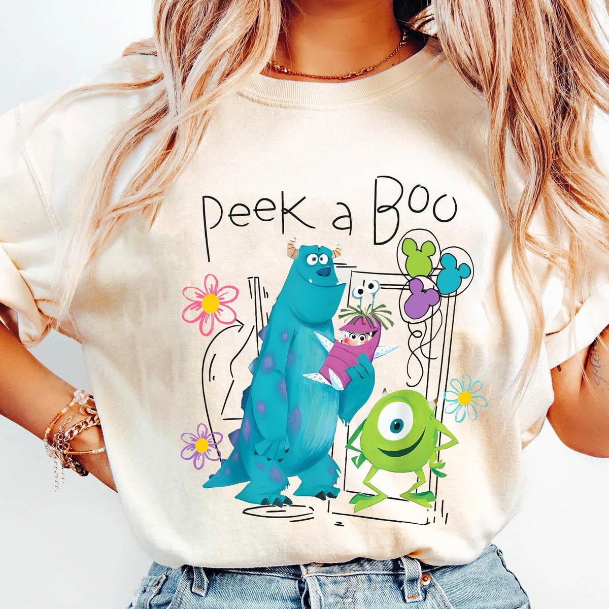 Boo's Door Mickey Balloon Boo Mike Sulley Peek A Boo Shirt 3