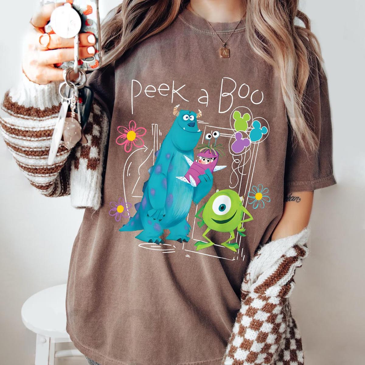 Boo's Door Mickey Balloon Boo Mike Sulley Peek A Boo Shirt 5