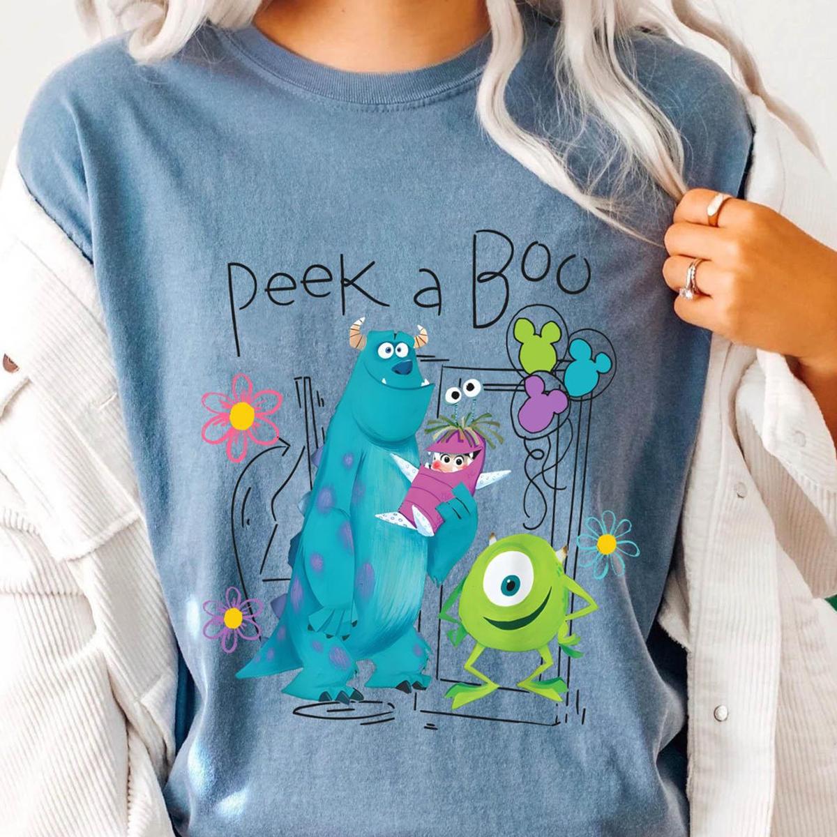 Boo's Door Mickey Balloon Boo Mike Sulley Peek A Boo Shirt 6