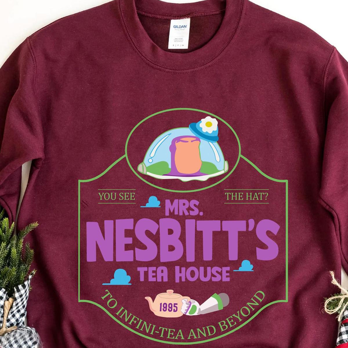 Buzz Lightyear Mrs Nesbitt's Tea House To Infinity And Beyond Shirt 3