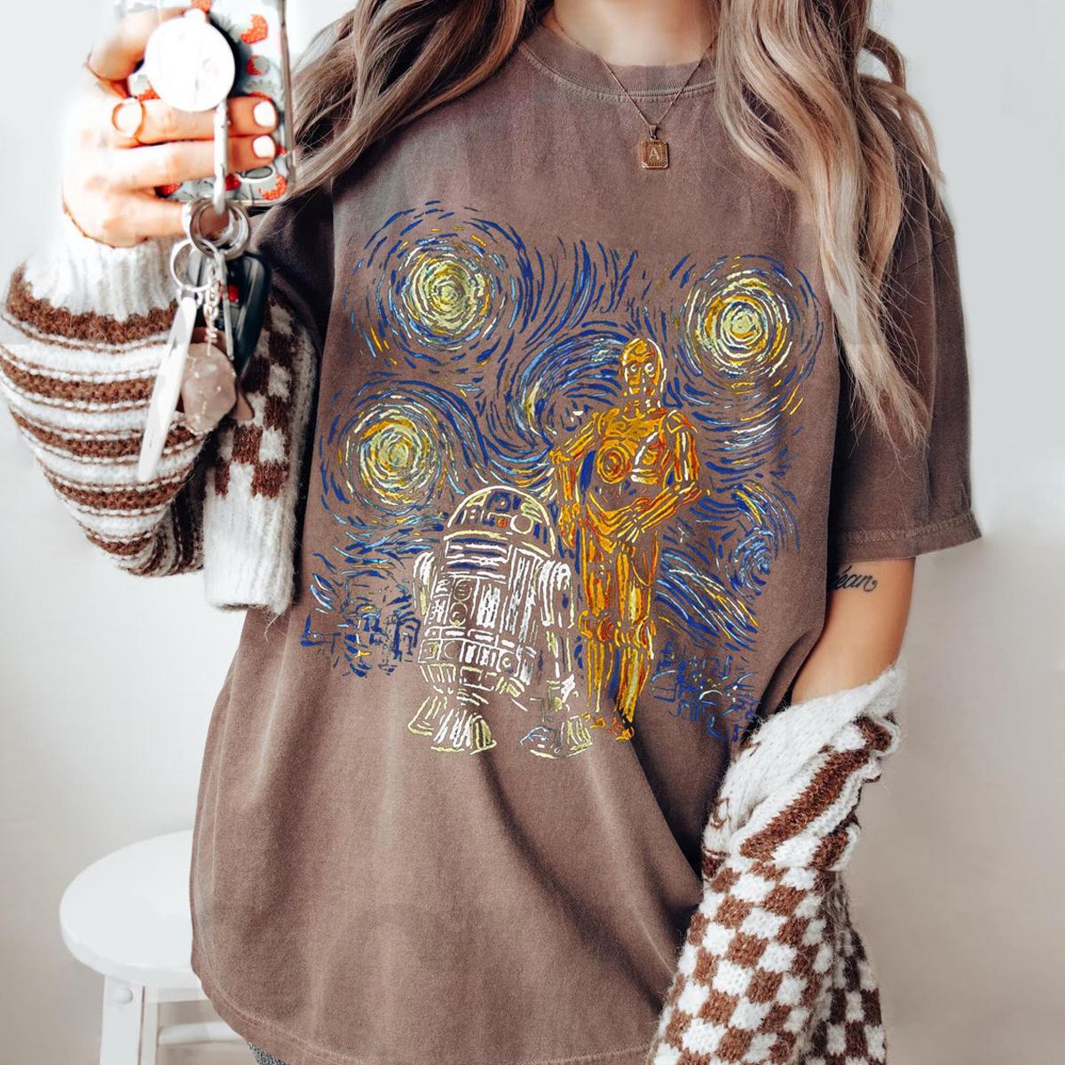 C3po R2d2 Droids Starry Night Star Wars Shirt 2