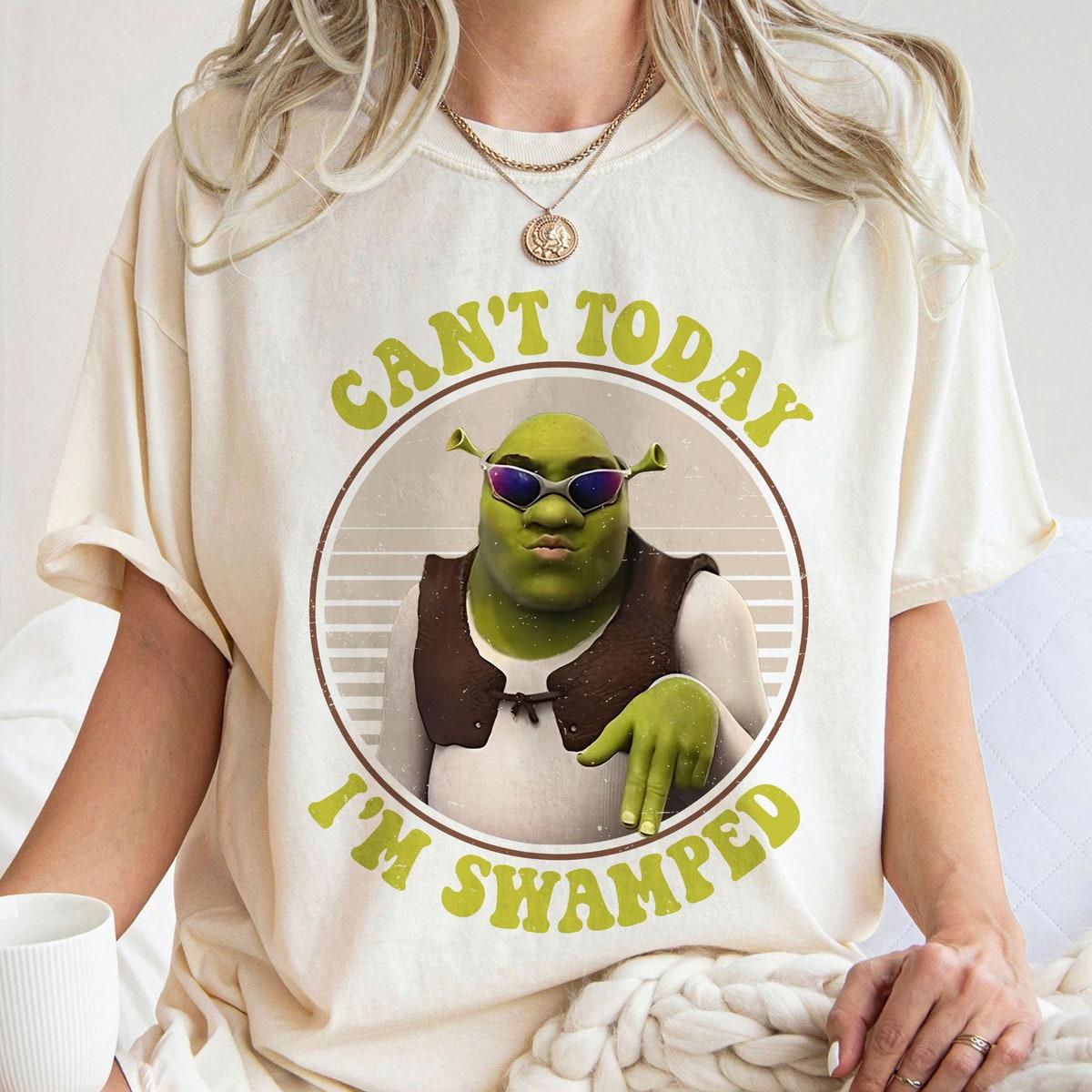 Can't Today I'm Swamped Sherk Vintage Retro Family Matching Shirt 2