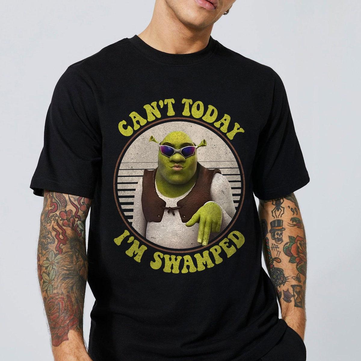 Can't Today I'm Swamped Sherk Vintage Retro Family Matching Shirt 3