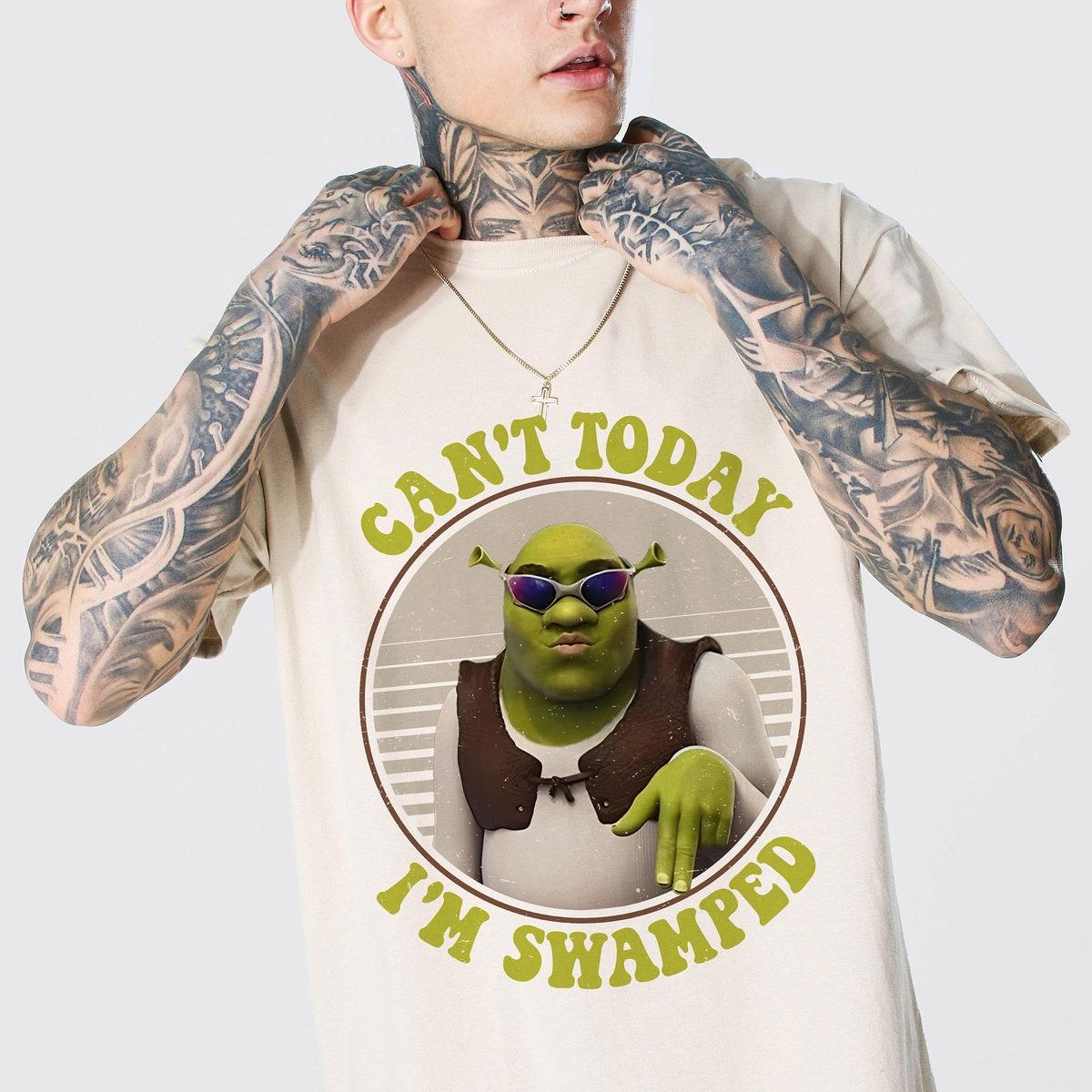 Can't Today I'm Swamped Sherk Vintage Retro Family Matching Shirt 4