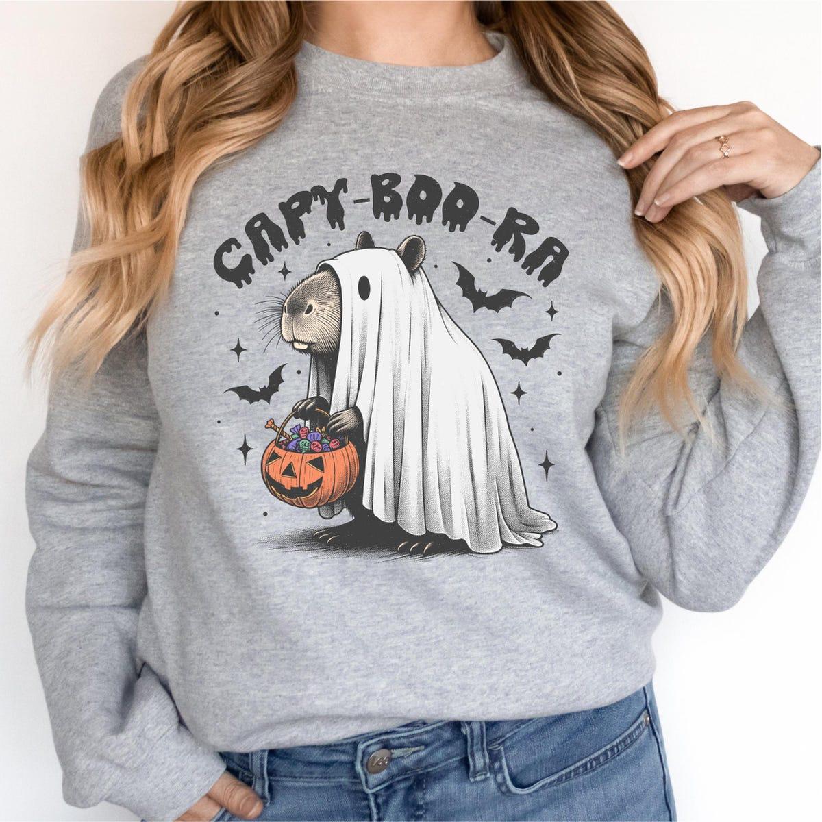 Capy boo ra Halloween Trick Or Treat Capybara Shirt 3