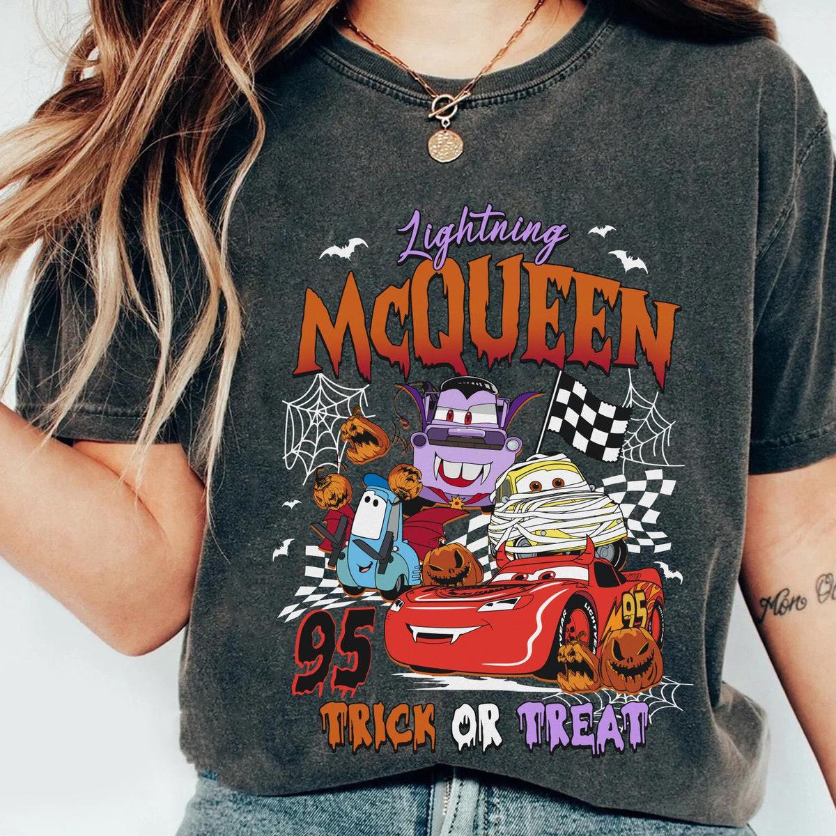 Cars Halloween Trick Or Treat Lightning Mcqueen Halloween Shirt 1