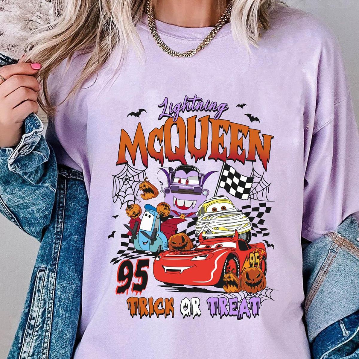 Cars Halloween Trick Or Treat Lightning Mcqueen Halloween Shirt 2