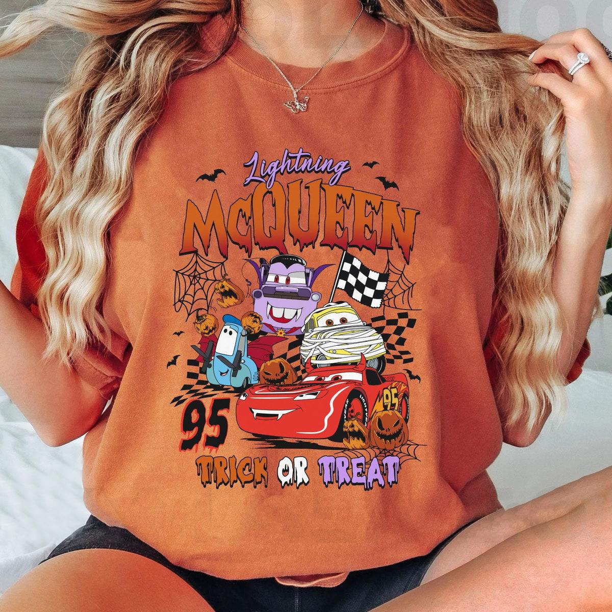 Cars Halloween Trick Or Treat Lightning Mcqueen Halloween Shirt 3