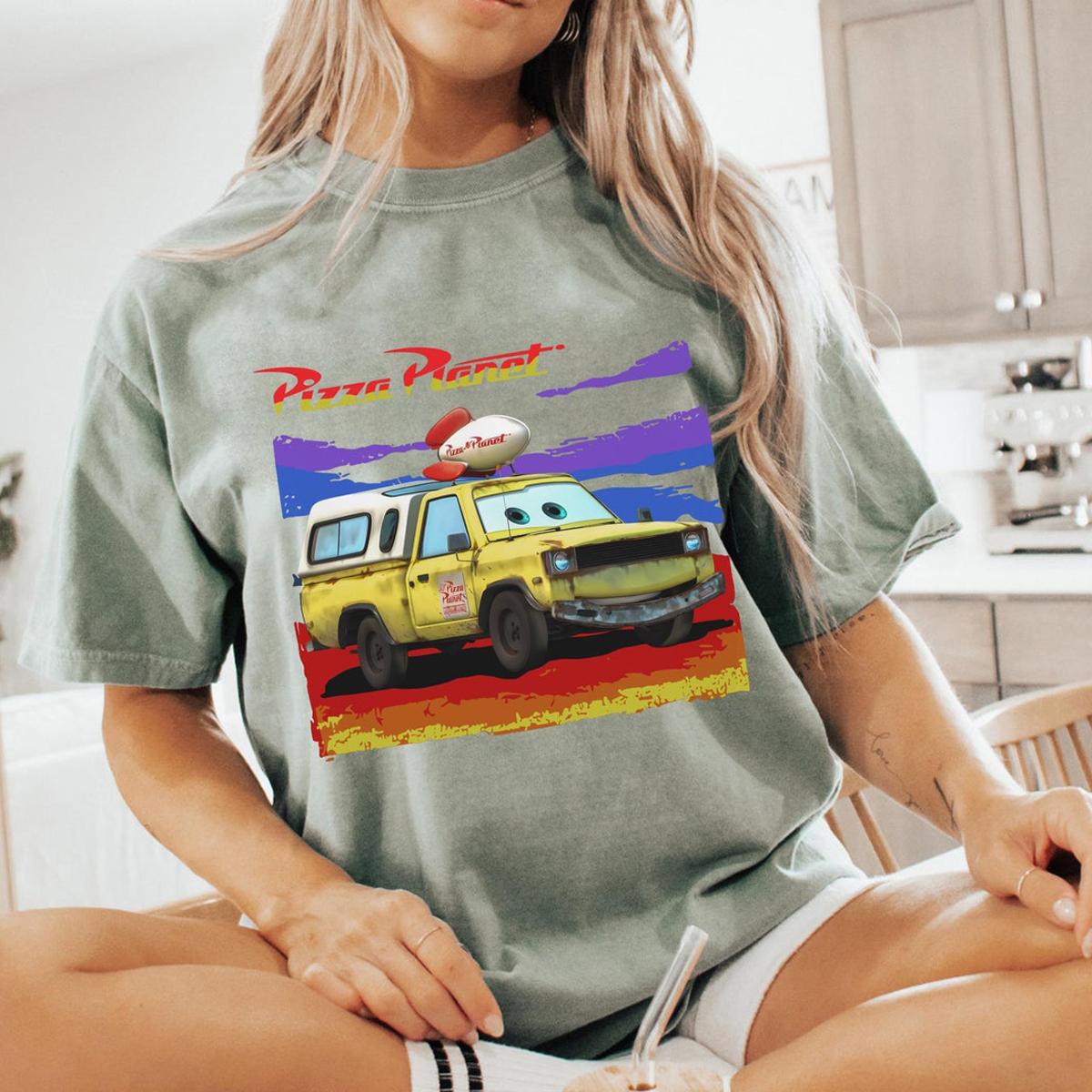 Cars Todd Pizza Planet Truck Toy Story Disney Washed Shirt 4