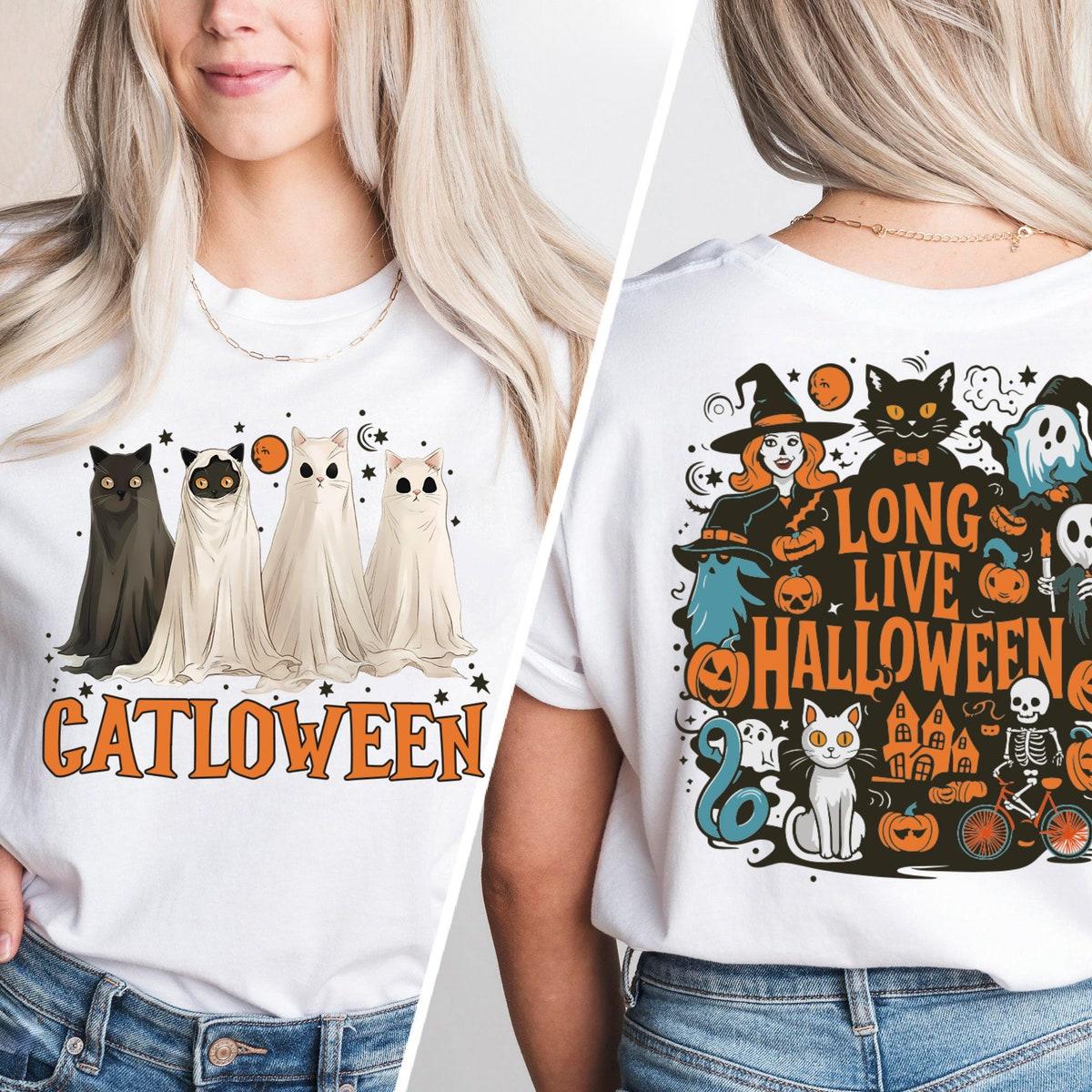 Catloween Black Cat Halloween Shirt 2