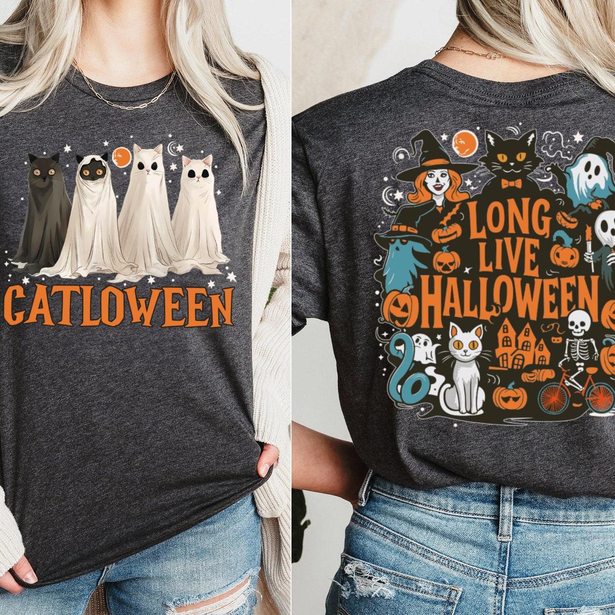 Catloween Black Cat Halloween Shirt 3