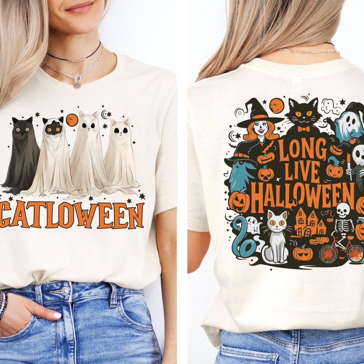 Catloween Black Cat Halloween Shirt 4