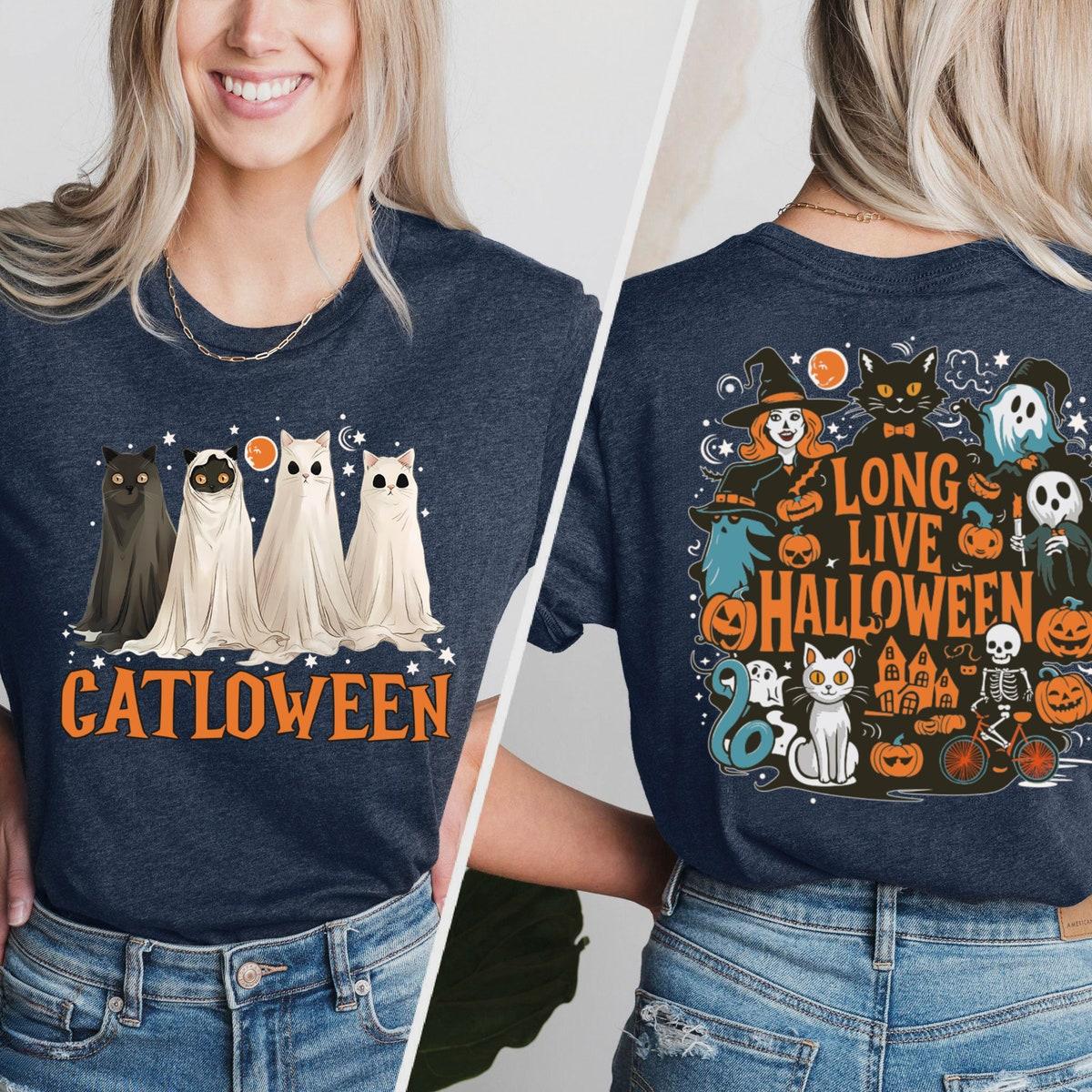 Catloween Black Cat Halloween Shirt 5