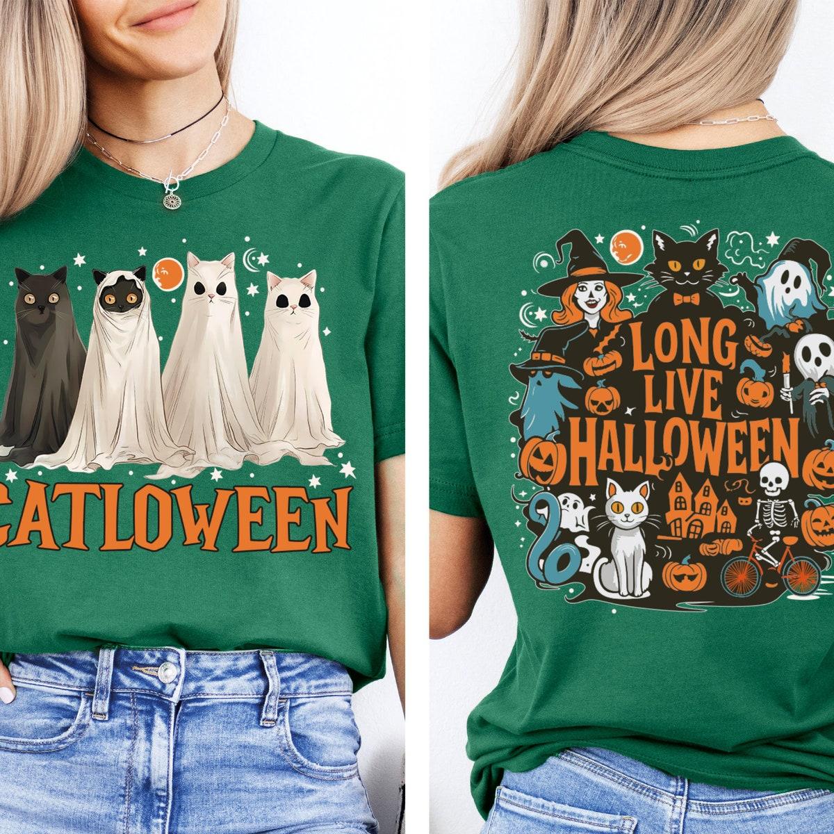 Catloween Black Cat Halloween Shirt 7