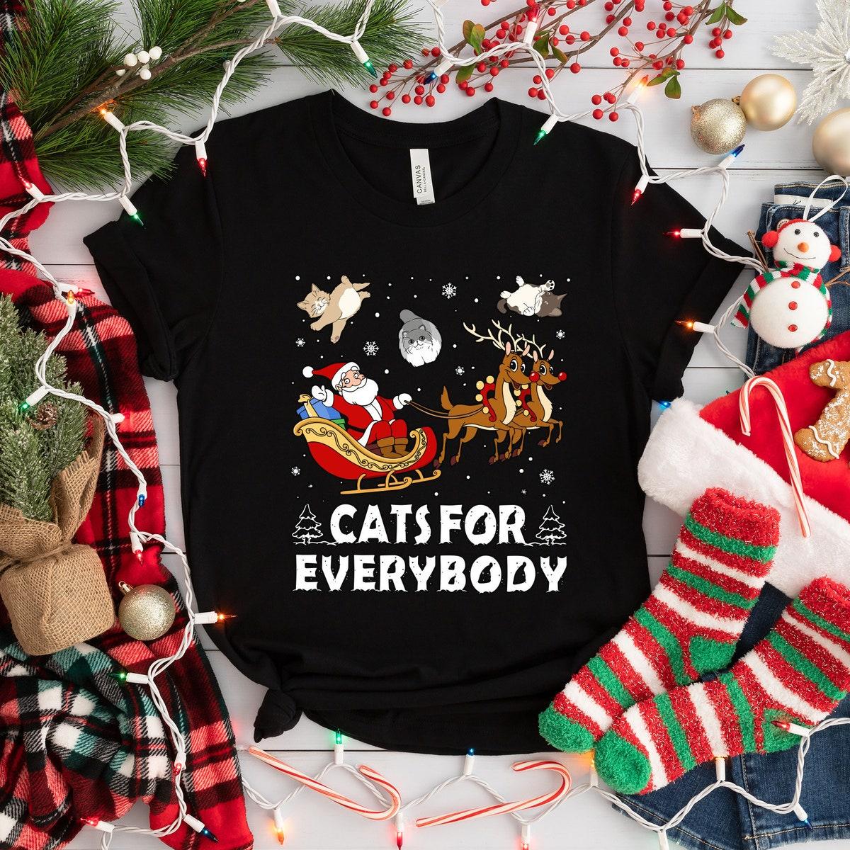 Cats For Everybody Christmas Shirt 2