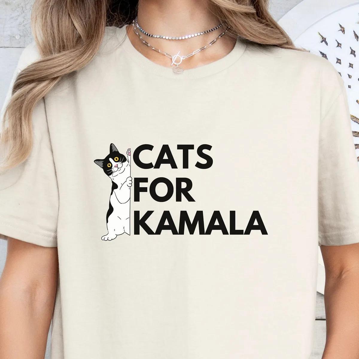 Cats for Kamala Progressive 2024 Election Shirt Pro Harris 2024 Political Tee 1