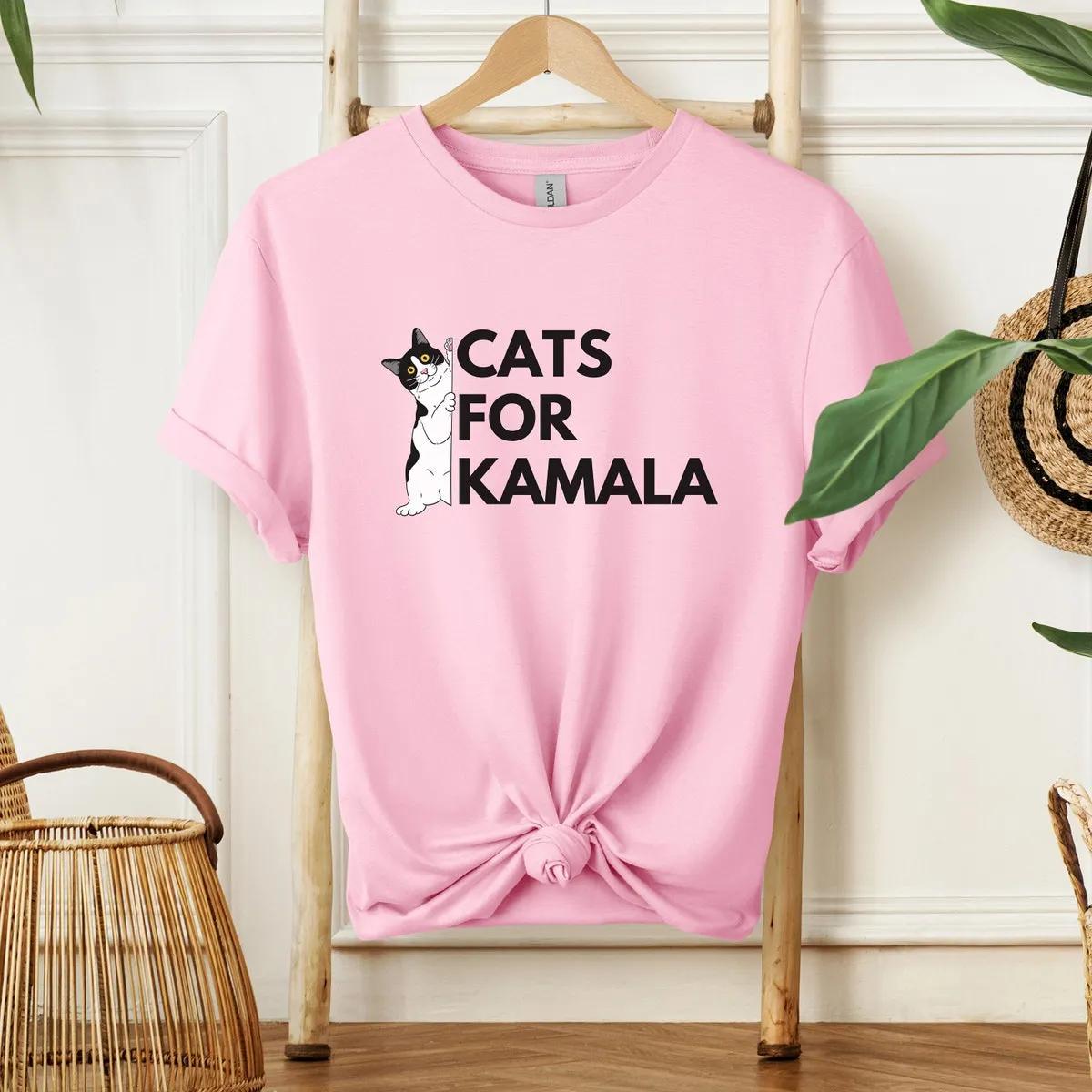 Cats for Kamala Progressive 2024 Election Shirt Pro Harris 2024 Political Tee 4