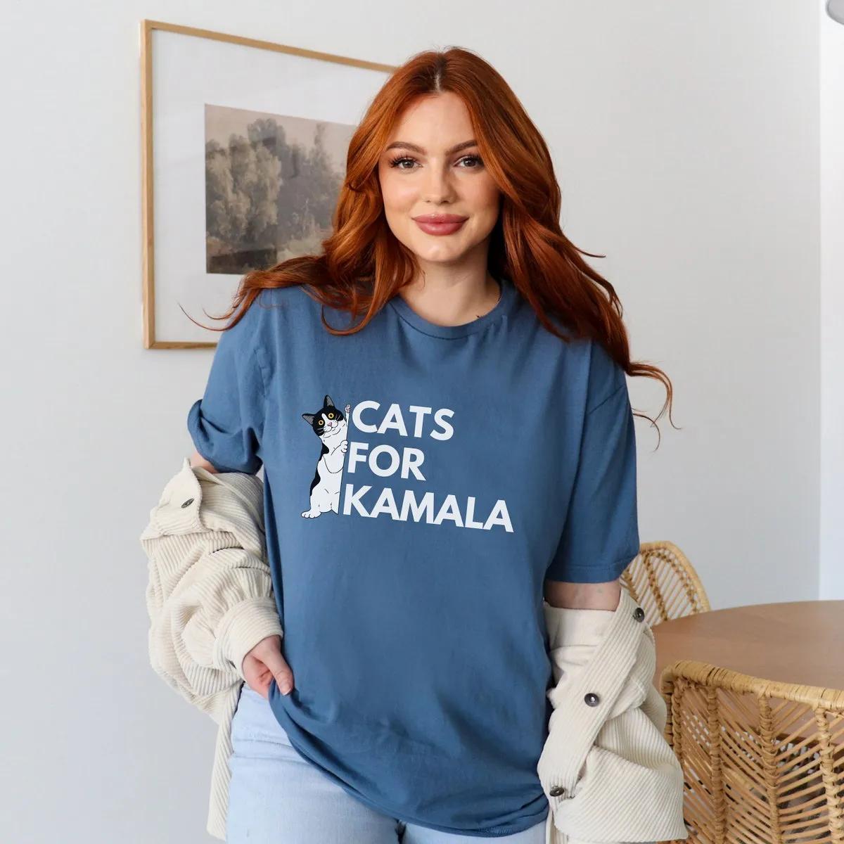 Cats for Kamala Progressive 2024 Election Shirt Pro Harris 2024 Political Tee 6