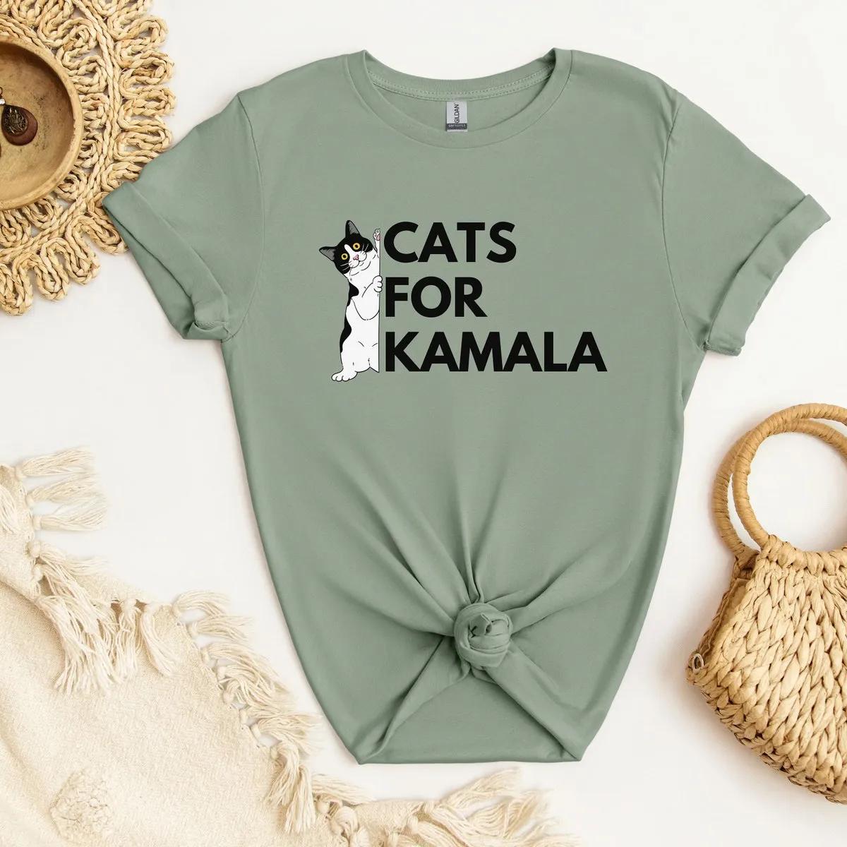 Cats for Kamala Progressive 2024 Election Shirt Pro Harris 2024 Political Tee 7