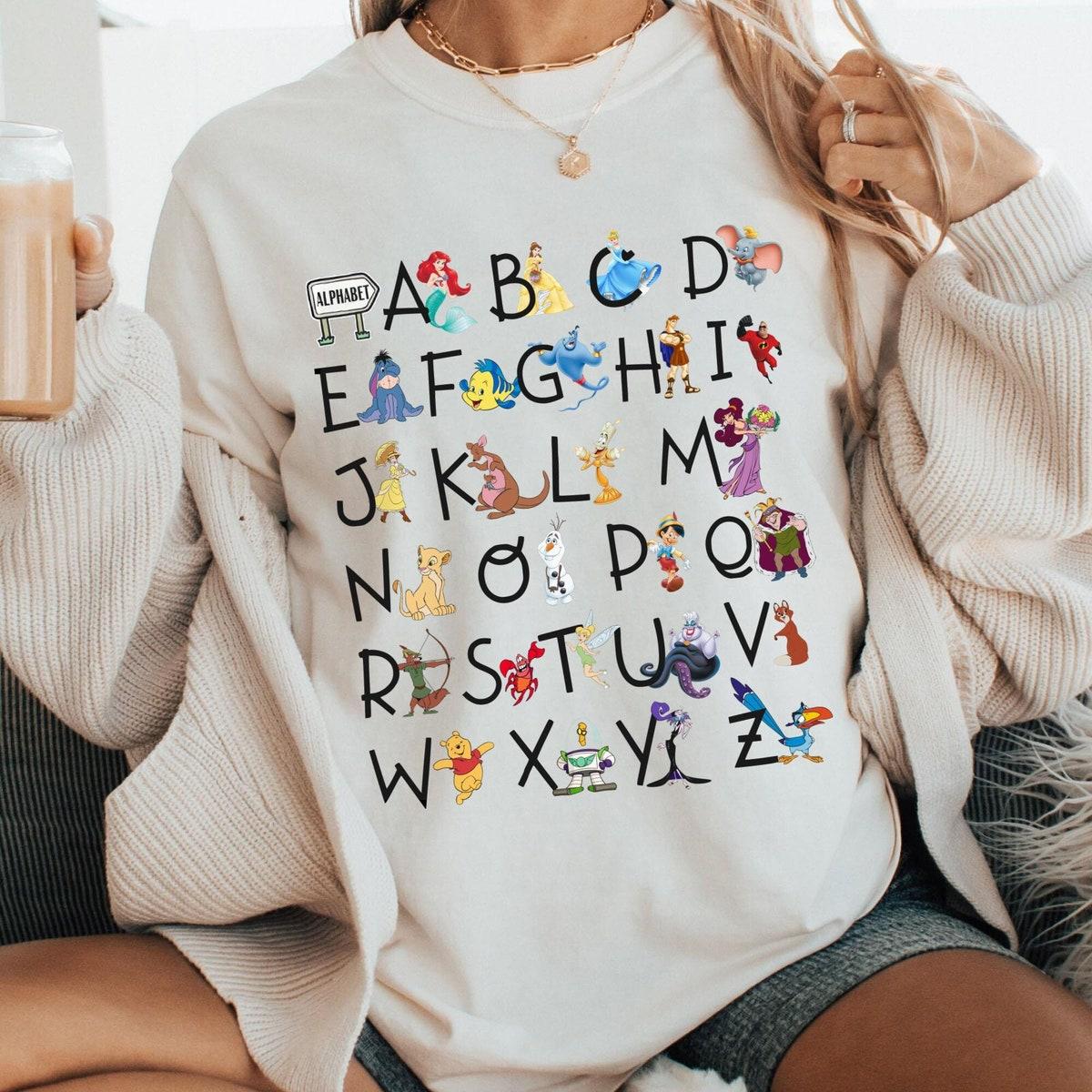 Characters Alphabet Teacher Kindergarten Teacher Life Shirt 1