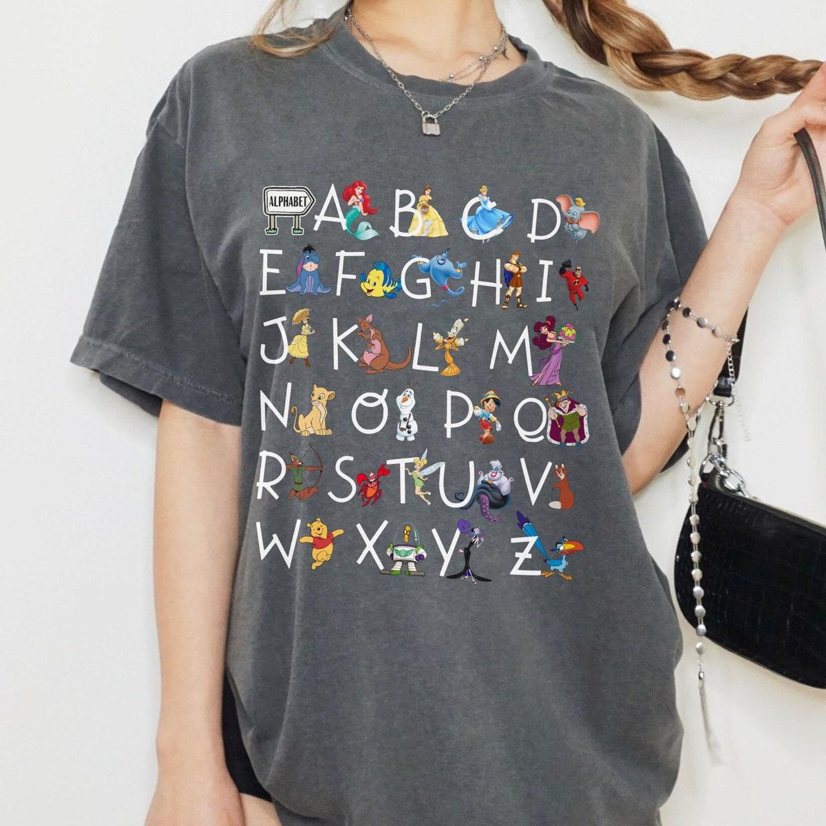 Characters Alphabet Teacher Kindergarten Teacher Life Shirt 2