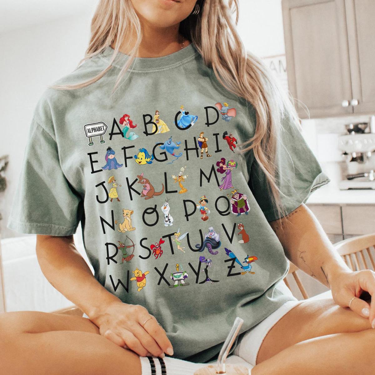 Characters Alphabet Teacher Kindergarten Teacher Life Shirt 5