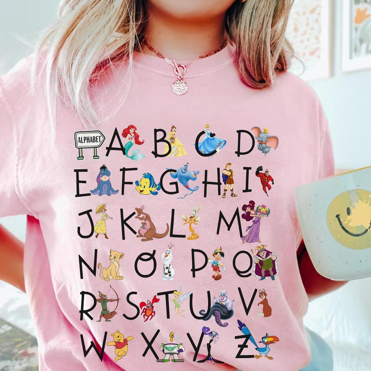 Characters Alphabet Teacher Kindergarten Teacher Life Shirt 6