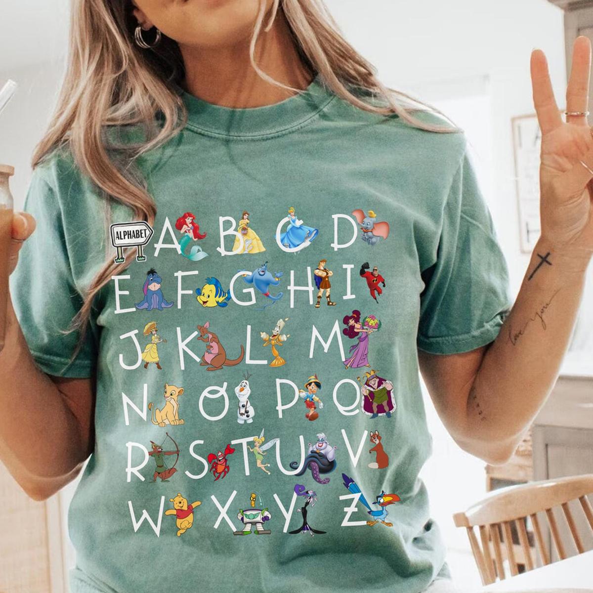 Characters Alphabet Teacher Kindergarten Teacher Life Shirt 7