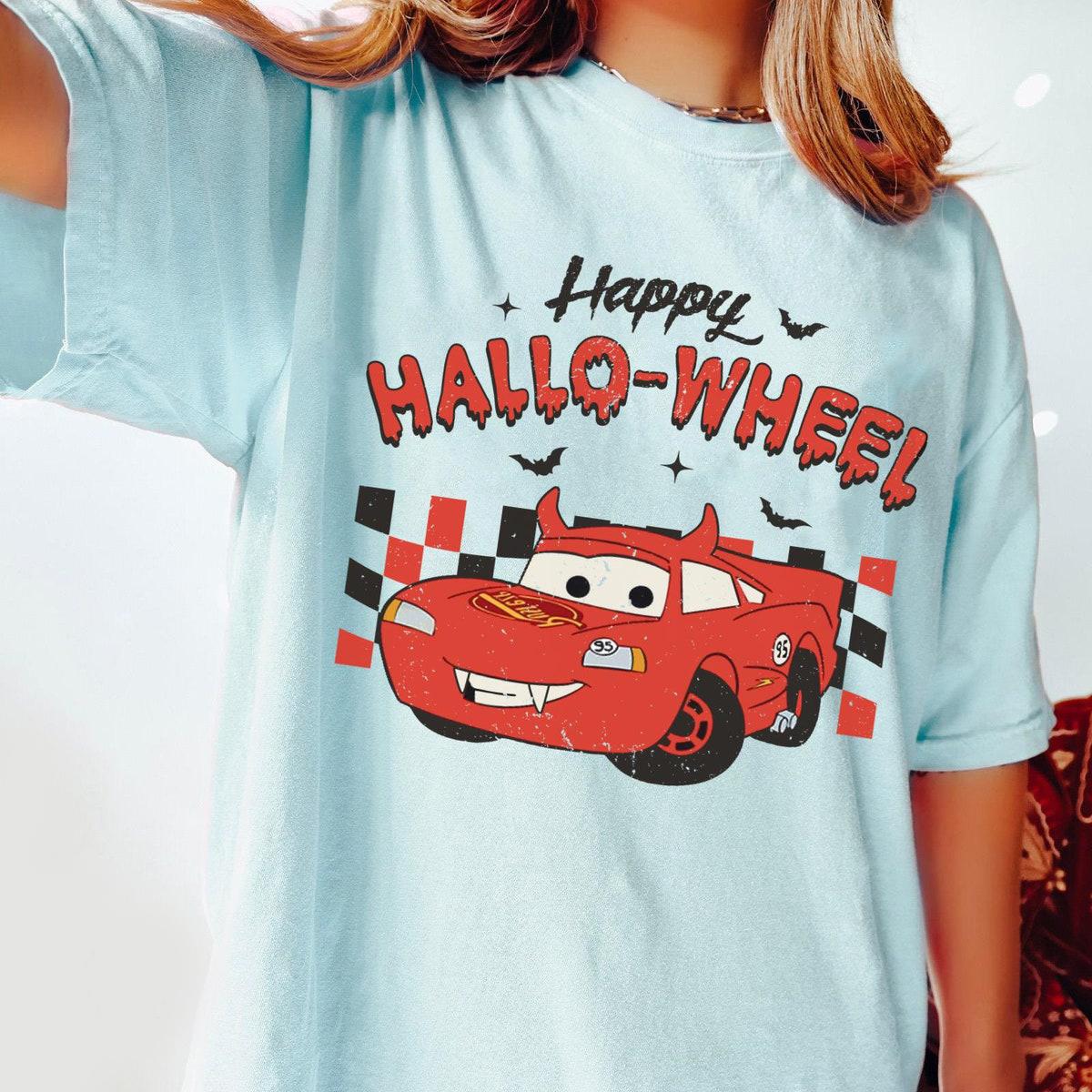 Checkered Cars Happy Halloween Matching Shirt 4