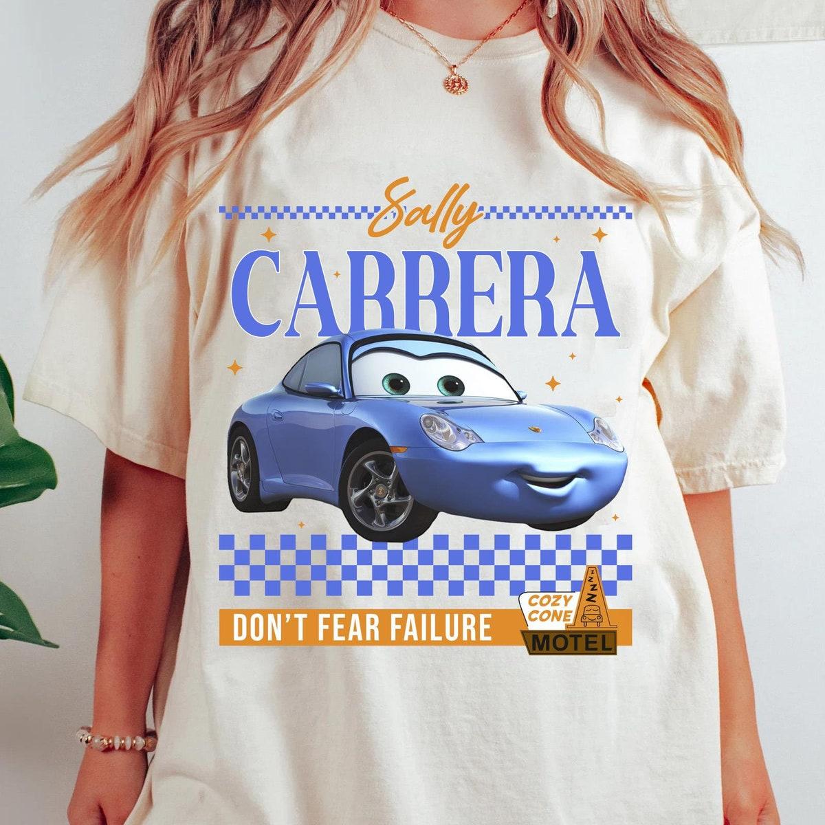 Checkered Sally Carrera Cozy Cone Motel Disney Pixar Cars Radiator Springs Shirt 2