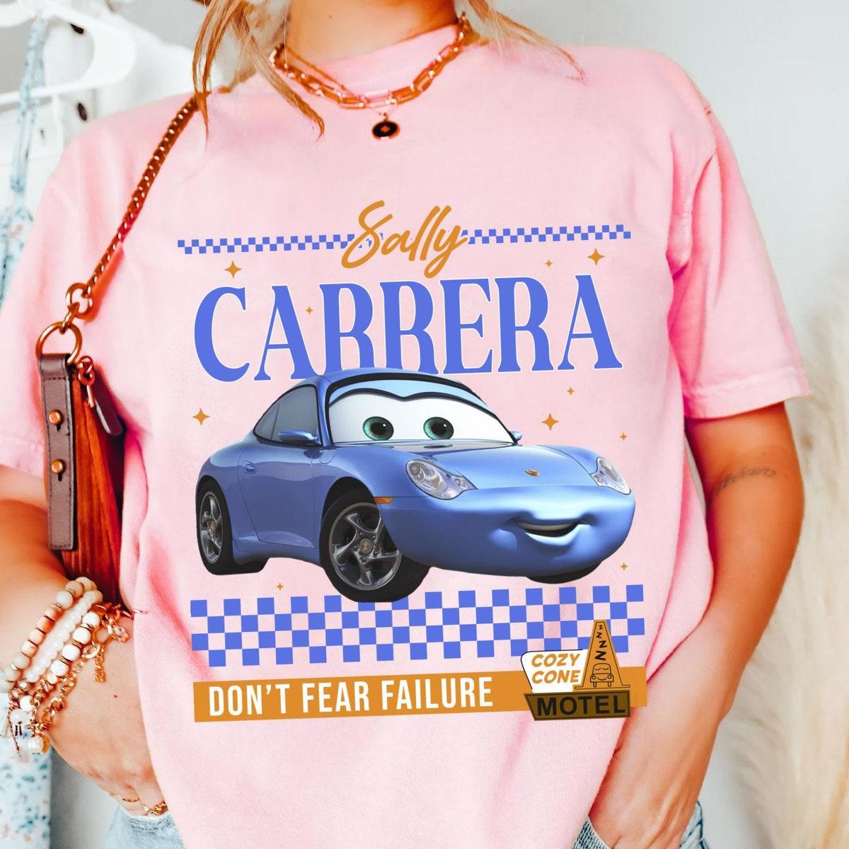 Checkered Sally Carrera Cozy Cone Motel Disney Pixar Cars Radiator Springs Shirt 3