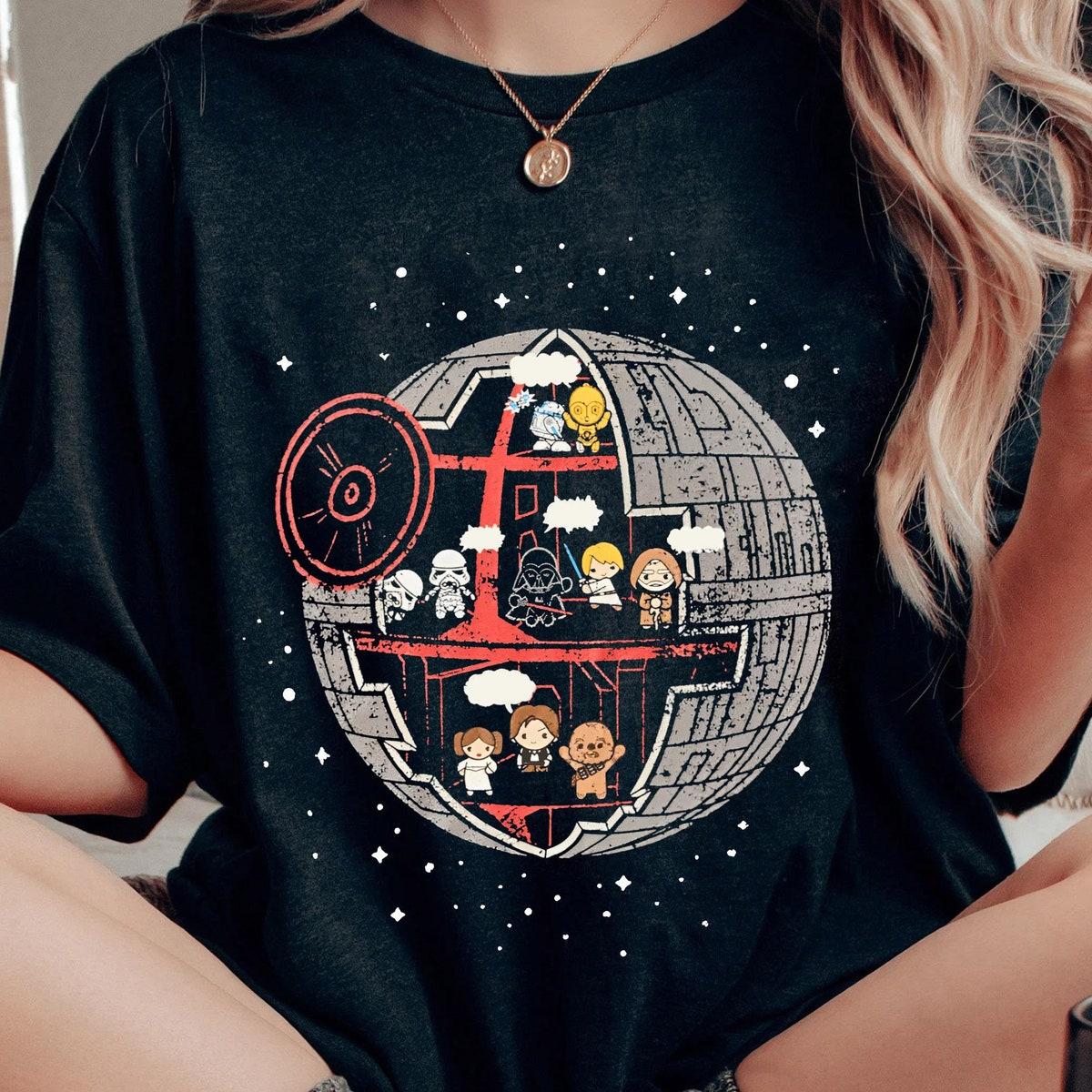 Chibi Star Wars Characters Death Star Shirt 1